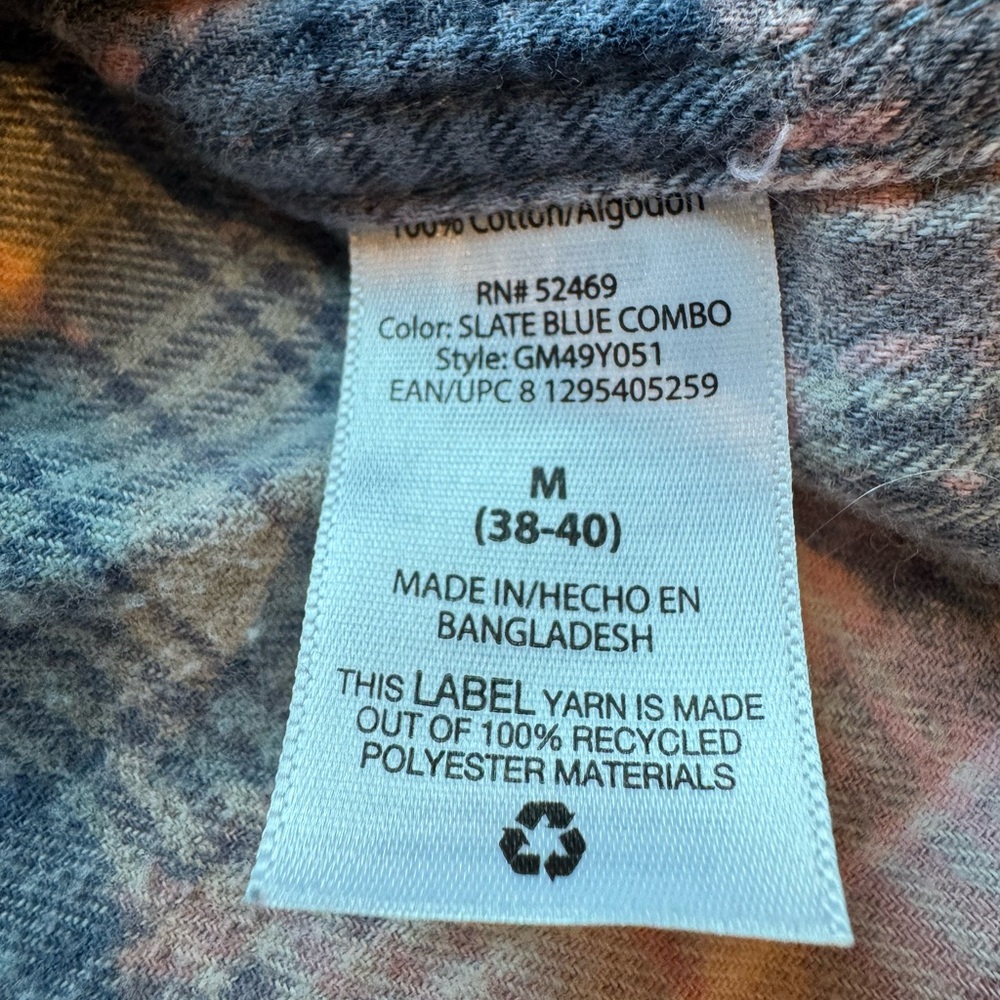 Vintage Distressed/Bleached Flannel Shirt in Pink and Blue - Picture 4 of 4